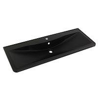 Раковина BelBagno BB1200/455-LV-ART-ALR-NERO из искусственного камня 120х45.5 см, черный матовый