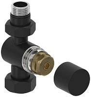 Вентиль Сунержа 31-1405-1234 прямой, (под шестигранник) G 1/2" НР х G 3/4" НГ, матовый черный