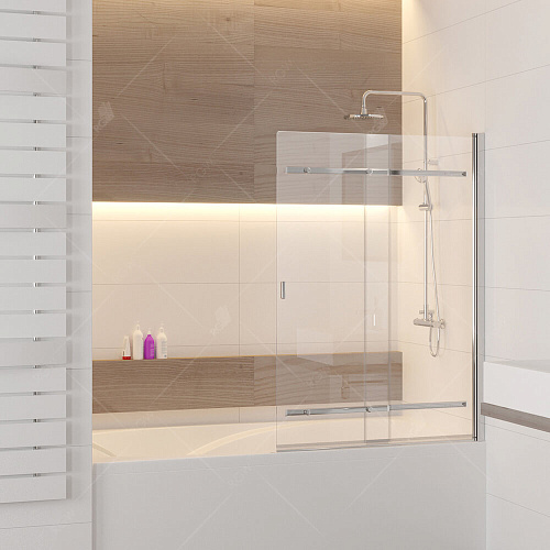 Шторка на ванну RGW SC-44 03114410-11 Screens распашная маятниковая (60-100)х150 см, прозрачное стекло