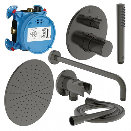 Промо комплект Ideal Standard A7573A5 Ceratherm T100 "ВСЕ для встройки ALL IN ONE", Magnetic Grey (магнит) Промо комплект Ideal Standard A7573A5 Ceratherm T100 "ВСЕ для встройки ALL IN ONE", Magnetic Grey (магнит)