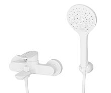 Смеситель WasserKRAFT 8501 Mindel для ванны, с коротким изливом, белый Soft-touch Смеситель WasserKRAFT 8501 Mindel для ванны, с коротким изливом, белый Soft-touch