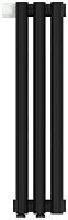 Радиатор Сунержа 31-0320-5003 Эстет-0 отопительный н/ж EU50 левый 500х135 мм/ 3 секции, матовый черный