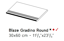 Ступень AtlasConcorde BLAZE BLAZECortenGradinoRoundAng.Sx30x60