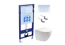 Комплект: Унитаз, Инсталляция, Кнопка смыва Aquatek ЕВРОПА SET AQUATEK ЕВРОПА cm-009 4в1