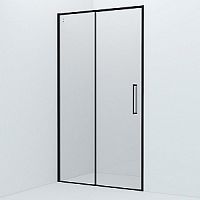 Душевая дверь IDDIS, SLI6BS1i69 Slide 110х195 см, черный алюминиевый профиль, матовый