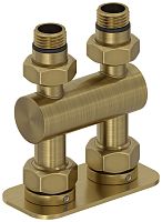 Модуль Сунержа 051-1537-1234, 2х1/2" прямой EU50, состаренная латунь