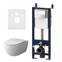 Комплект: Унитаз, сиденье, инсталляция, кнопка AM.PM AWE IS30201.111700