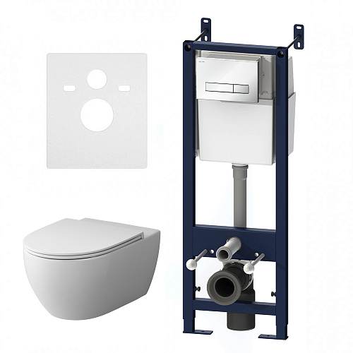 Комплект: Унитаз, сиденье, инсталляция, кнопка AM.PM AWE IS30201.111700 купить недорого в интернет-магазине Керамос Комплект: Унитаз, сиденье, инсталляция, кнопка AM.PM AWE IS30201.111700 купить недорого в интернет-магазине Керамос