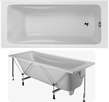 сет №13мск E6048RU-00, Ванна акриловая (White) + SF145RU-NF, Каркас для ванны