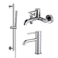 Комплект Aquatek AQ1330CR Европа для ванной Set 3 в 1 (AQ1310CR + AQ1340CR + AQ2012CR), хром Комплект Aquatek AQ1330CR Европа для ванной Set 3 в 1 (AQ1310CR + AQ1340CR + AQ2012CR), хром