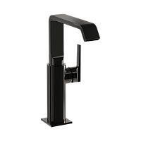 Смеситель Vitra A4276539 Suit для раковины-чаши, глянцевый черный