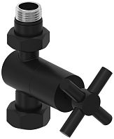 Вентиль Сунержа 31-1409-1234 прямой, (крест) G 1/2" НР х G 3/4" НГ, матовый черный