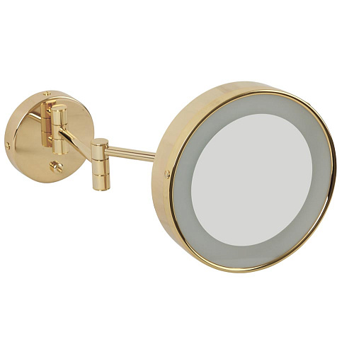 Зеркало Migliore 21985 оптическое с галогеновой подсветкой (3х), золото купить недорого в интернет-магазине Керамос