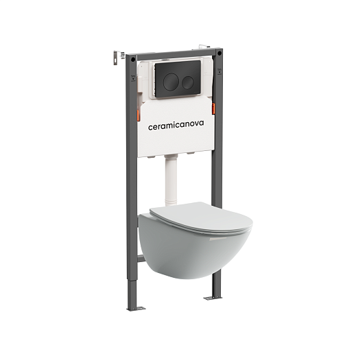 Комплект: Унитаз, Инсталляция, Кнопка смыва Ceramica Nova CN1905_121001MB Комплект: Унитаз, Инсталляция, Кнопка смыва Ceramica Nova CN1905_121001MB