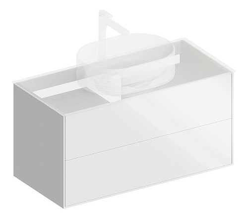 Тумба KERAMA MARAZZI PLAZA MODERN PLB.M.100.2\WHT.V купить недорого в интернет-магазине Керамос