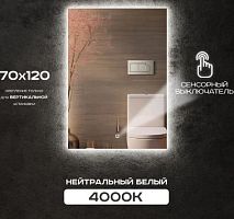 Зеркало настенное, с подсветкой Luminor LUMINOR 02.11.700.1200.4000.1.1