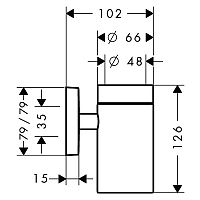 Стакан для зубных щеток Hansgrohe Pura Vida 41504000