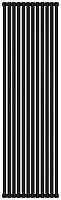 Радиатор Сунержа 31-0302-1812 Эстет-11 отопительный н/ж 1800х540 мм/ 12 секций, матовый черный