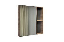Зеркальный шкаф Comforty 00-00009924 Дуэт 75х80 см, дуб натуральный