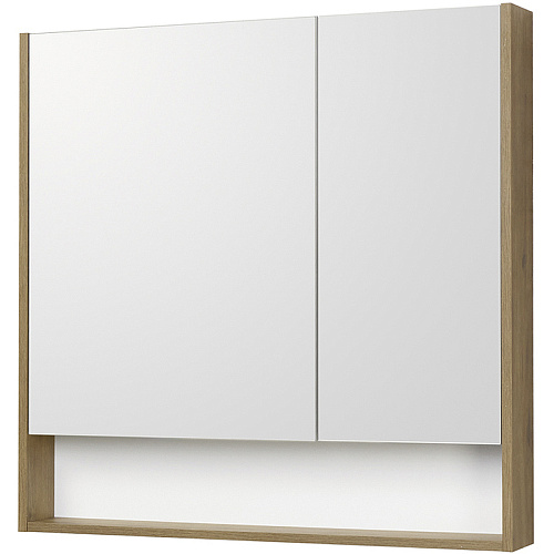 Зеркальный шкаф Акватон 1A252302SDZ90 Сканди 90, 85х85 см, белый,дуб рустикальный купить недорого в интернет-магазине Керамос