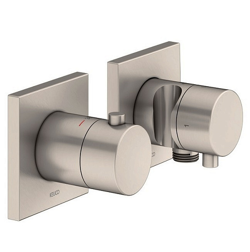Смеситель Keuco 51153051222 Edition 11 с термостатом для встройки, никель шлифованный Смеситель Keuco 51153051222 Edition 11 с термостатом для встройки, никель шлифованный
