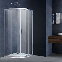 Душевой уголок Vincea VSQ-3AL800CL Alpha, 80х80 см, профиль хром/стекло прозрачное