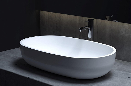 Раковина накладная Salini 1102205M Gloria 05, 64х39 см, материал S-Stone - матовой Раковина накладная Salini 1102205M Gloria 05, 64х39 см, материал S-Stone - матовой