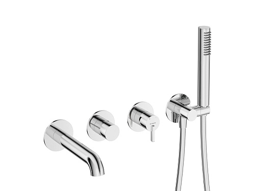 Смеситель Deante BQS_018P Silia для ванны встраиваемый, с душевым гарнитуром, хром Смеситель Deante BQS_018P Silia для ванны встраиваемый, с душевым гарнитуром, хром