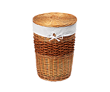 Корзина для белья WasserKRAFT WB-410-M Main 37х37 см, коричневая