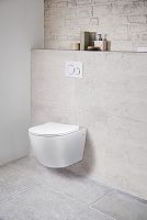 Унитаз Vincea VT1-14 Globo подвесной, безободковый, 36.5х55 см, ультратонкое сиденье Soft-close, белый