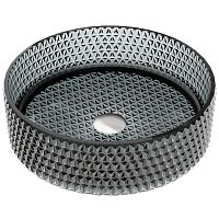 Умывальник Ceramica Nova CN6060 Cristal, чаша накладная 36х36 см, черный Умывальник Ceramica Nova CN6060 Cristal, чаша накладная 36х36 см, черный