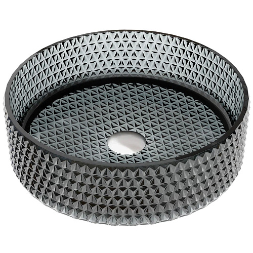 Умывальник Ceramica Nova CN6060 Cristal, чаша накладная 36х36 см, черный Умывальник Ceramica Nova CN6060 Cristal, чаша накладная 36х36 см, черный