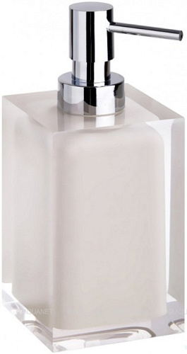 Дозатор Bemeta 120109016-101 Vista для жидкого мыла 7 см, отдельностоящий, бежевый/хром купить недорого в интернет-магазине Керамос