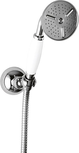 Ручной душ Cezares DEF-01-Bi с гибким шлангом 150 см., хром, ручка белая