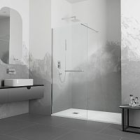Душевая перегородка RGW 35104012-11 Walk In WA-040, профиль хром Душевая перегородка RGW 35104012-11 Walk In WA-040, профиль хром