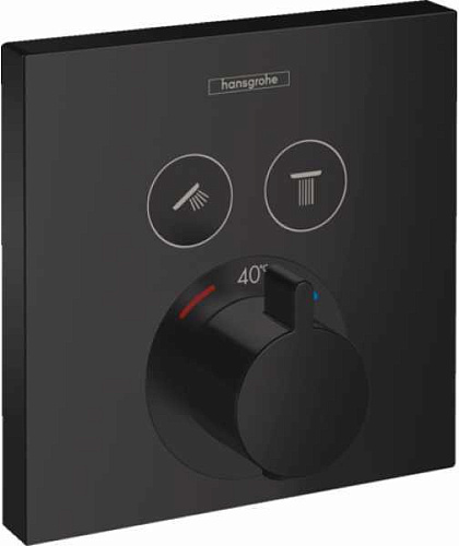 Смеситель Hansgrohe 15763670 Select для душа, встраиваемый, черный Смеситель Hansgrohe 15763670 Select для душа, встраиваемый, черный
