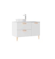 Тумба Creavit PT0100.42.MBY+LP140 Patara с раковиной 55х100 см, белый