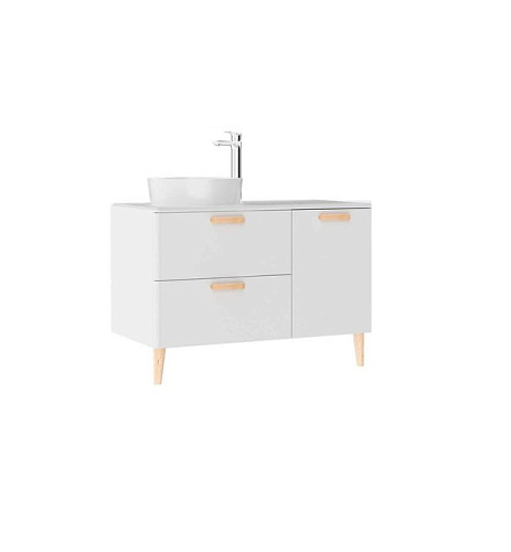 Тумба Creavit PT0100.42.MBY+LP140 Patara с раковиной 55х100 см, белый купить недорого в интернет-магазине Керамос