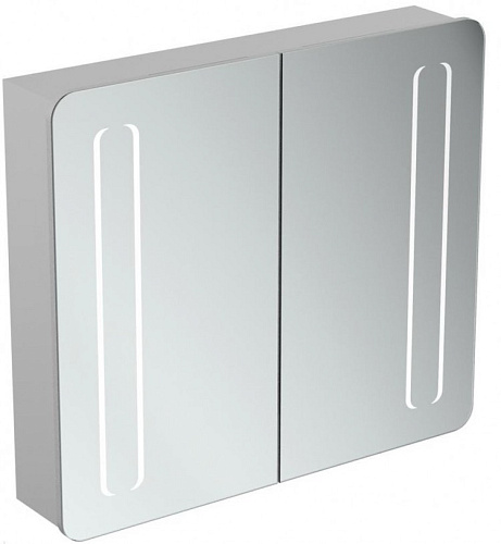 Зеркальный шкафчик Ideal Standard T3388AL Mirror&Light, 80х75 см, Aluminium Effect (алюминий) Зеркальный шкафчик Ideal Standard T3388AL Mirror&Light, 80х75 см, Aluminium Effect (алюминий)
