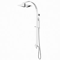 Душевая колонка Gattoni CLDCRT26 cr Boomerang, H=1073мм, с ручным душем и верхним душем 250*150мм, цвет хром