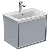 Тумба Ideal Standard E0817EQ Connect Air для раковины 50х36 см, подвесная, Glossy Light Grey + Matt White (светло-серый глянцевый + белый матовый) Тумба Ideal Standard E0817EQ Connect Air для раковины 50х36 см, подвесная, Glossy Light Grey + Matt White (светло-серый глянцевый + белый матовый)