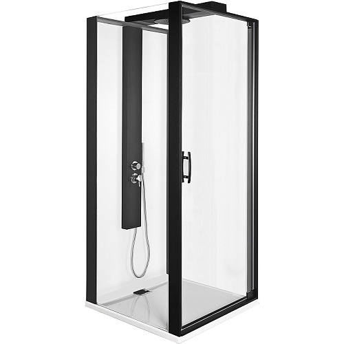 Душевая кабина Vitra 56930024000 Zest 90х90 см, левосторонняя, белый/матовый черный