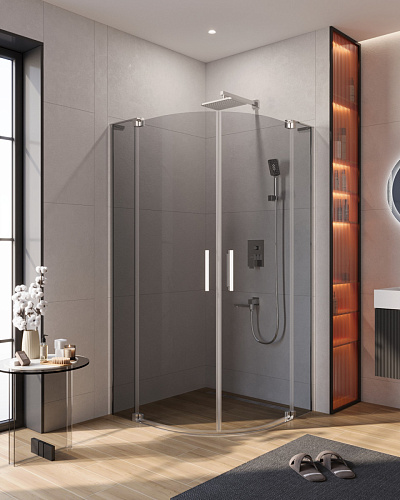 Душевой уголок CEZARES SLIDER-R-2-80/90-Grigio-Cr Душевой уголок CEZARES SLIDER-R-2-80/90-Grigio-Cr