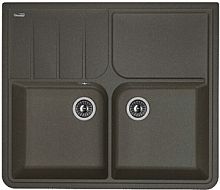 Мойка для кухни Florentina 20.405.F0930.102 Остров 93х80 см, с крылом, черная