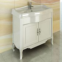 Тумба Comforty 00003130383 Версаль напольная 85х58 см, с раковиной JS90, слоновая кость