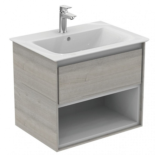 Тумба Ideal Standard E0826PS Connect Air для раковины 60х44 см, подвесная, Wood Light Grey + Matt White (светло-серое дерево + белый матовый) Тумба Ideal Standard E0826PS Connect Air для раковины 60х44 см, подвесная, Wood Light Grey + Matt White (светло-серое дерево + белый матовый)