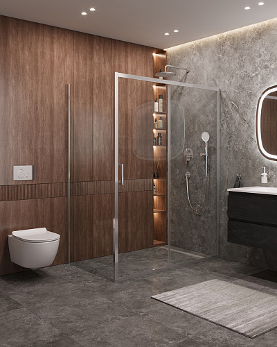 Душевой уголок CEZARES MOLVENO-AH-11-160/100-C-Cr-IV Душевой уголок CEZARES MOLVENO-AH-11-160/100-C-Cr-IV