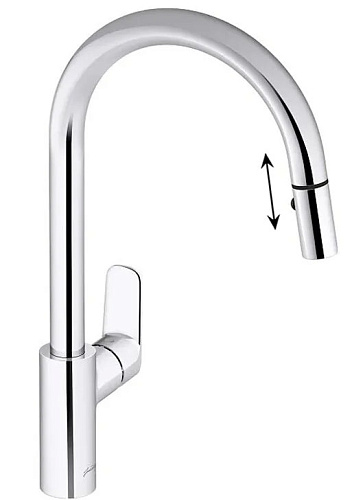 Смеситель для кухни Jacob Delafon JULY+ E35687-4-CP Смеситель для кухни Jacob Delafon JULY+ E35687-4-CP