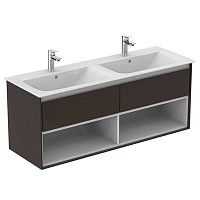 Тумба Ideal Standard E0831VY Connect Air для раковины 130х44 см, подвесная, Matt Dark Brown + Matt White (темно-коричневый матовый + белый матовый) Тумба Ideal Standard E0831VY Connect Air для раковины 130х44 см, подвесная, Matt Dark Brown + Matt White (темно-коричневый матовый + белый матовый)