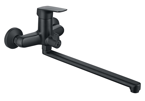 Смеситель Aquatek AQ1042MB Вега  для ванны с длинным изливом, черный матовый